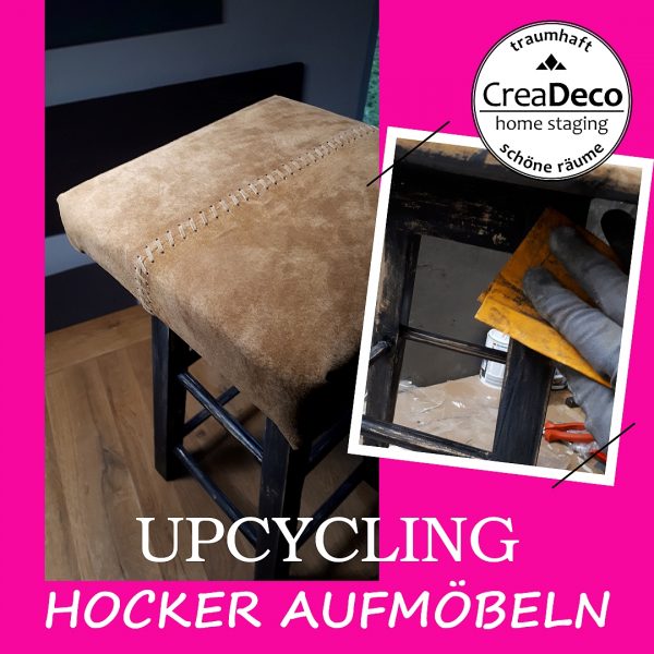 upcycling hocker mit Lederbezug