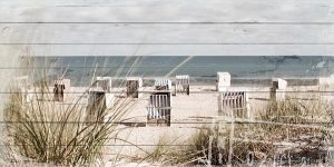 Holzbild Strand und Meer