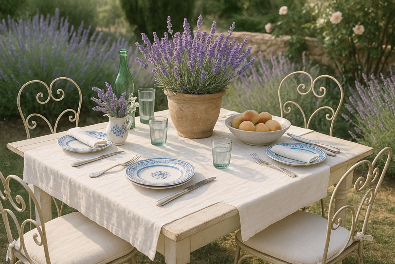 Gedeckter Tisch in der Provence