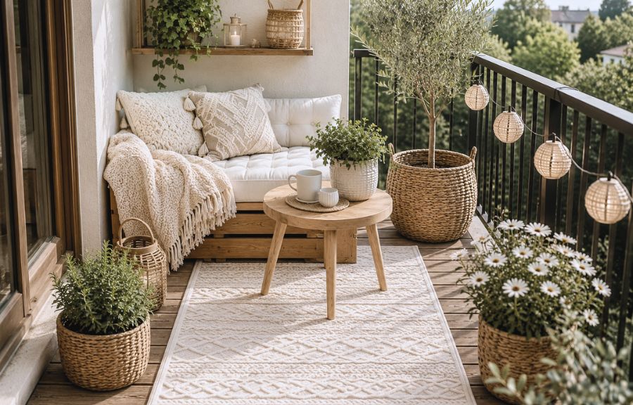 Balkon im Boho Style