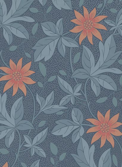 Florale Tapete Monroe von Little Greene - Night Flower