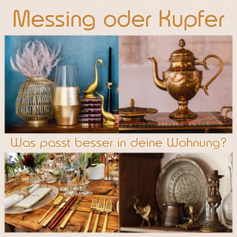 Messing Kupfer Dekoideen wohnideen