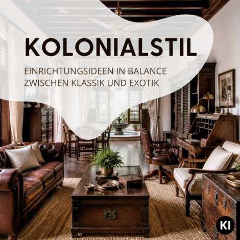 Wohnraum im Kolonialstil (KI Bild)